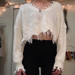 Loose ripped sweater (NWT)